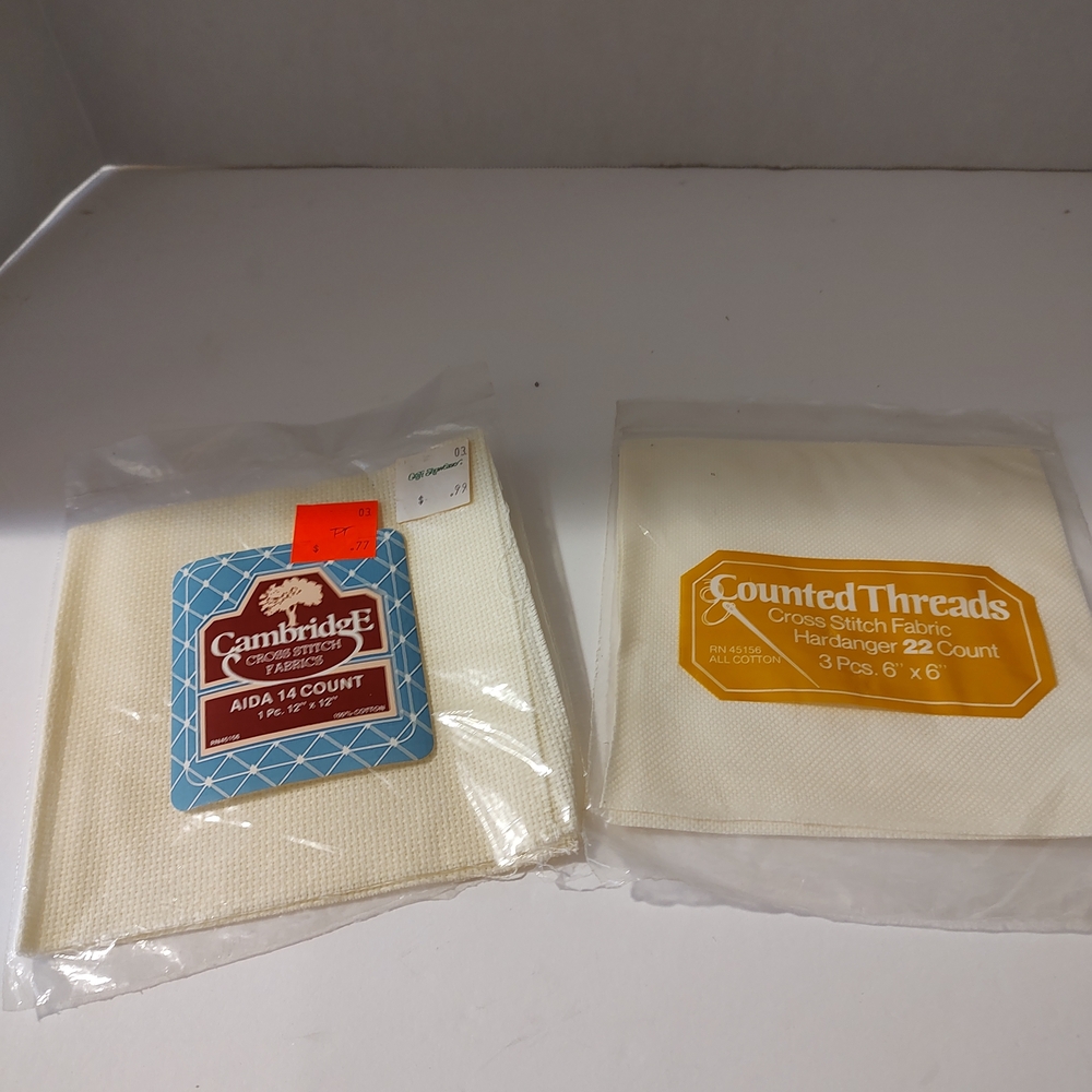 Cambridge & Counted Threads Cross Stitch Fabric Duo - Cream Aida & Hardanger
